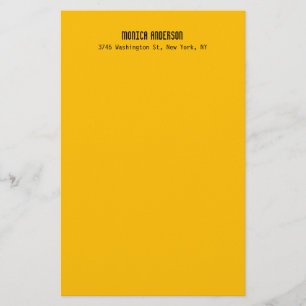 Papelaria Simples Moderno Simples Profissional Âmbar Amarelo