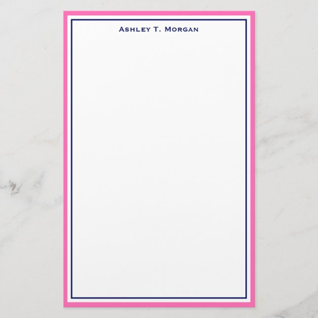 Papelaria Simplicity DIY Frame & BG, azul rosa-quente branco (Frente)