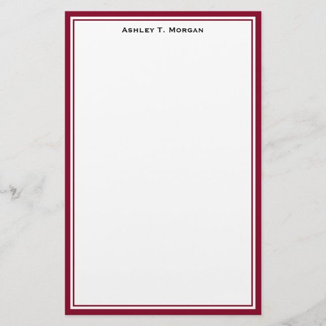 Papelaria Simplicity DIY Frame White - Borgonha Personalizad (Frente)
