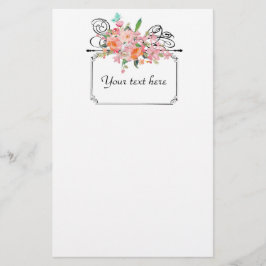 Papelaria Sinal de enforcamento floral vitoriano casamento