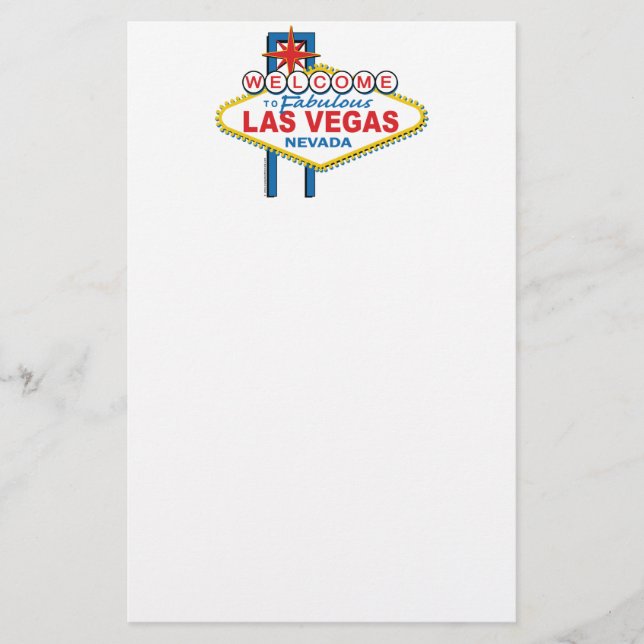 Papelaria Sinal Retroativo de Las Vegas (Frente)