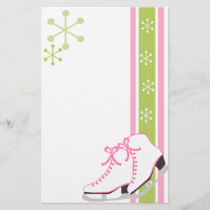 Papelaria Skates de gelo em floco de neve