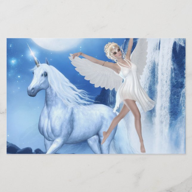 Papelaria Sky Faerie Asparas e Unicorn (Frente)
