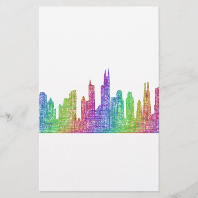 Papelaria Skyline de Chicago (Frente)