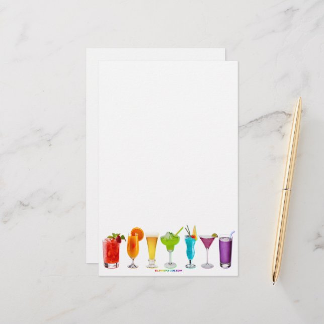 Papelaria SlipperyJoe aplaude coquetéis de álcool LGBTQIA ga (Frente/Verso In Situ)