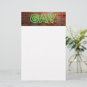 Papelaria SlipperyJoe letreiro neon gay iluminado brilhante 