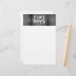 Papelaria SlipperyJoe's Eu Gosto de Meninos quadro-negro suj