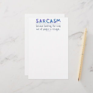 Papelaria Slogan engraçado de SlipperyJoe's Sarcasm dizendo