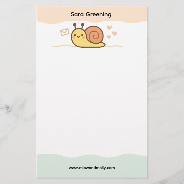 Papelaria Snail Mail Social Club Cute Name Stationery (Frente)