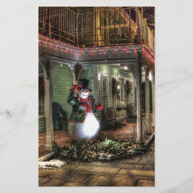 Papelaria Snowman Saudações (Frente)