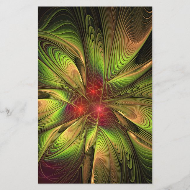 Papelaria Soft and tenderness fractal fantasy flowers  (Frente)