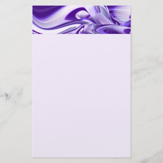 Papelaria Sonhos de Arco-Íris de Flor Roxo (Frente)