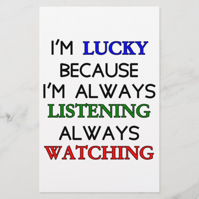 Papelaria Sou sortudo (Frente)