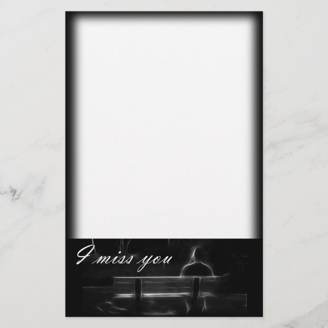 Papelaria Sozinha em um Park Bench (Frente)