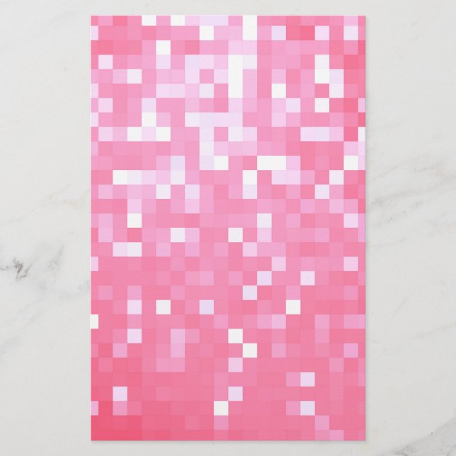 Papelaria Sparkle Pixel Rosa (Frente)