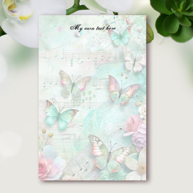 Papelaria Spring Butterflies Letter Sheets Stationery (Criador carregado)