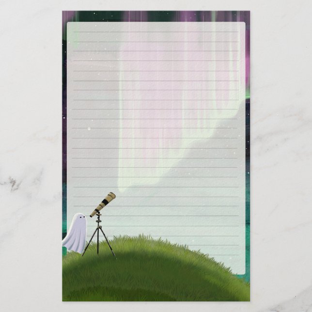 Papelaria Stargazer - Cute Ghost Letter Writing (Frente)