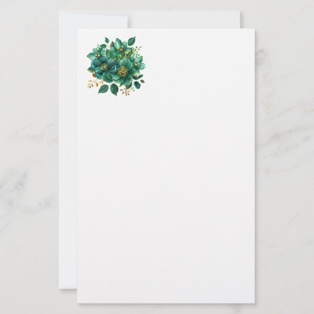 Papelaria Stationery Paper-Floral (Frente)