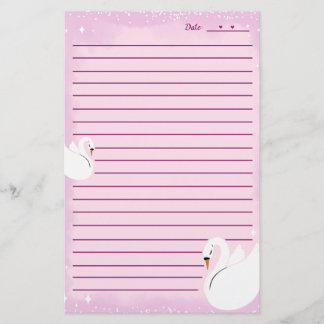 Papelaria Stationery paper Swan delicate 