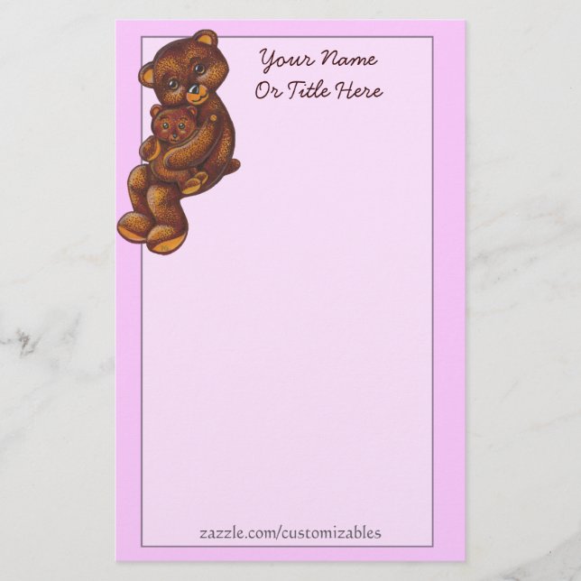 Papelaria Stationery Teddybear Hug (Frente)