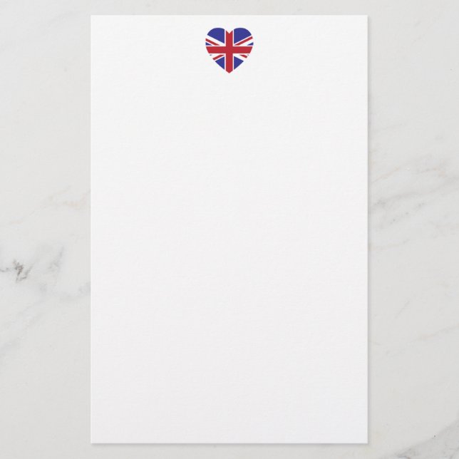 Papelaria Stationery Union Jack Heart (Frente)