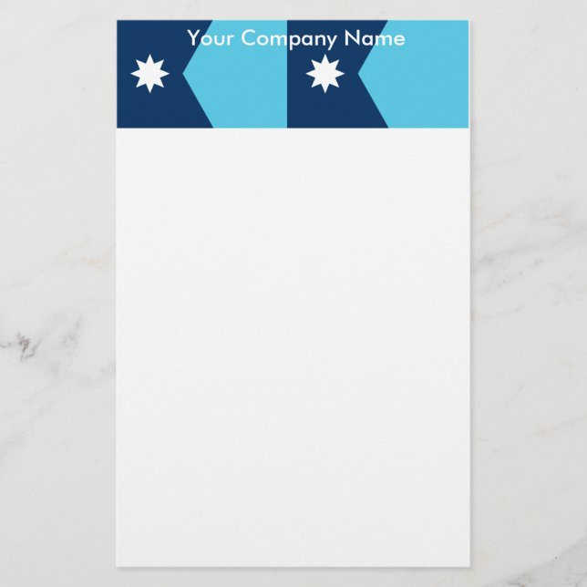 Papelaria Stationery with Flag of Minnesota, USA (Frente)
