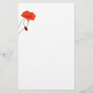 Papelaria Stationery with two poppies