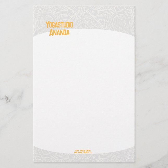 Papelaria Stationery Yogastudio Briefpapier (Frente)