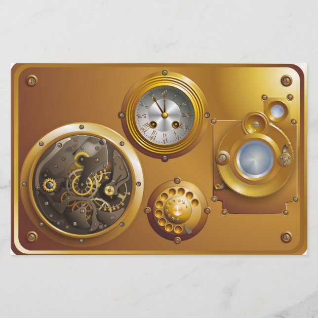 Papelaria Steampunk Uhr (Frente)