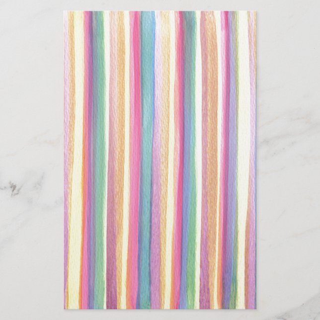 Papelaria Stripes de Aquarela (Frente)