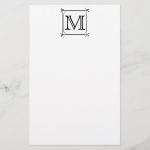 Papelaria Sua letra. Monograma feito sob encomenda. Preto e