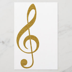 Papelaria sua nota musical de ouro