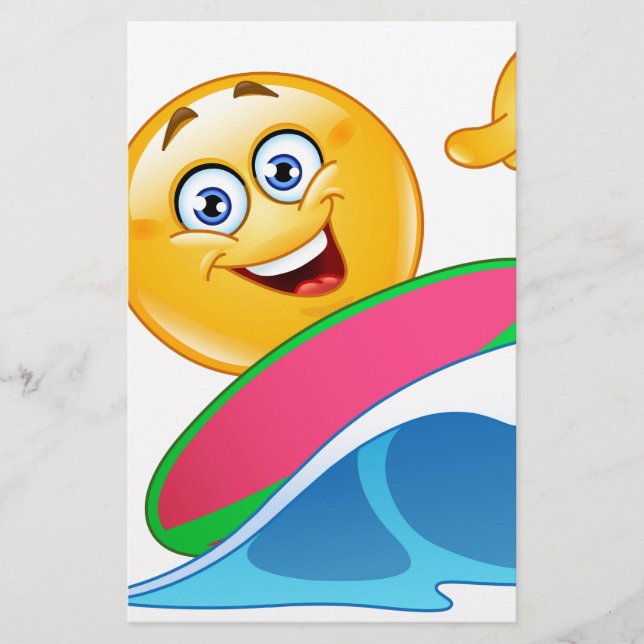 Papelaria surf emoji (Frente)
