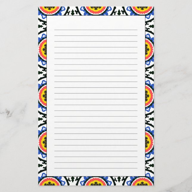 Papelaria Suzani Pattern (Frente)
