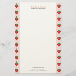 Papelaria Sweet Strawberry - personalizada e personalizável