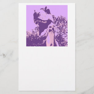 Papelaria T-Rex Dinossauro Roxo