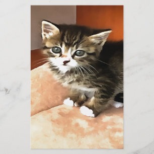 Papelaria Tabby Cat Kitten Pet Retrato