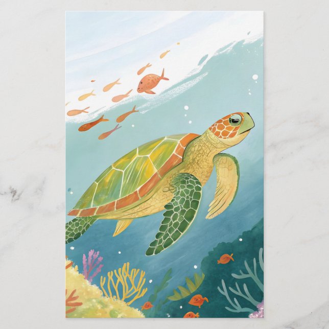 Papelaria Tartaruga Pintura (Frente)