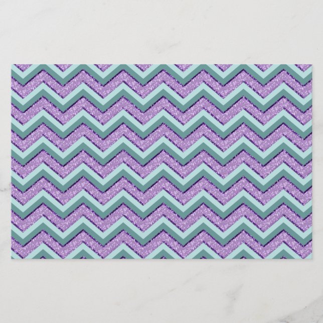 Papelaria Teal e Ametyst ZigZag (Frente)