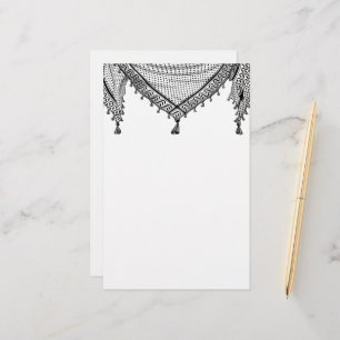 Papelaria Tecido Tradicional do Keffiyeh Scarf Palestino