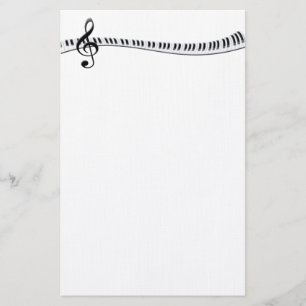 Papelaria Teclado e G-Clef de piano