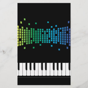 Papelaria Teclado instrumental para piano de música multicol