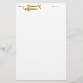 Papelaria Tema da música da trombeta dourada