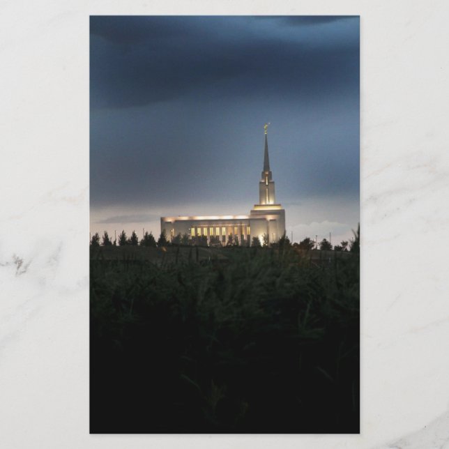 Papelaria templo mórmon de oquirrh mountain em utah (Frente)