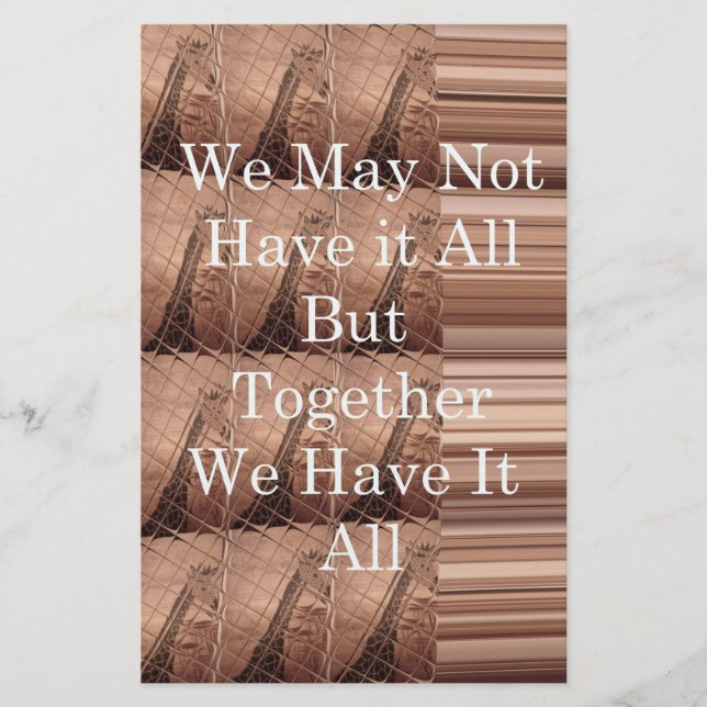 Papelaria Tenham todas as Giraffe Safari Hakuna Matata tão t (Frente)