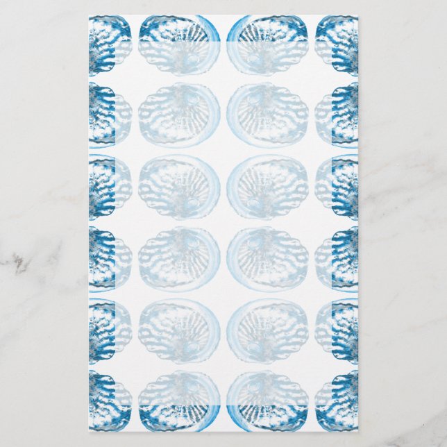 Papelaria Teste padrão azul dos escudos (Frente)