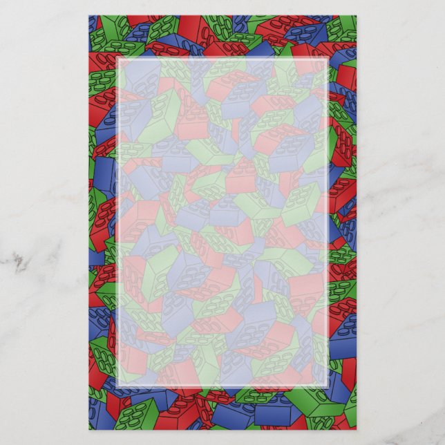 Papelaria Teste padrão - blocos de apartamentos das cores (Frente)