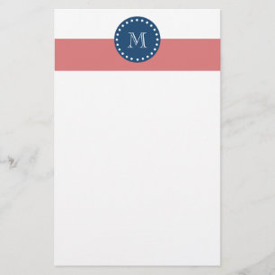 Papelaria Teste padrão branco das listras do pêssego,