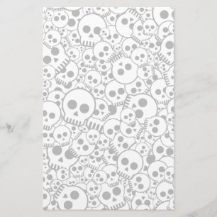 Papelaria Teste padrão com crânios
