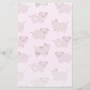 Papelaria Teste padrão cor-de-rosa bonito & pontos dos